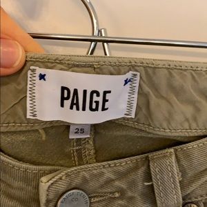 Paige Army Green Jeans sz 24